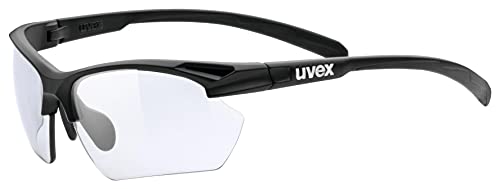 Uvex cycling glasses Sportstyle 802 Vario small Black, black mat/smoke on sale