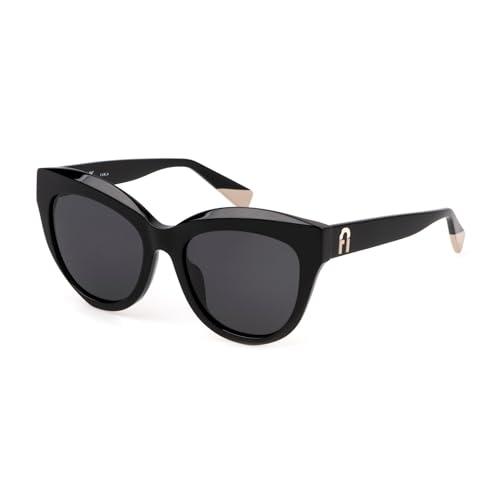 Furla Damen Sfu780 Sonnenbrille, Schwarz (Shiny Black), 52 im Sale
