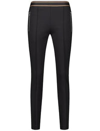 Thumbnail for Gerry Weber Damen Stretchhose SAN꞉YA Skinny FIT mit Längsbiesen unifarben 7/8 Länge Schwarz 42 im Sale