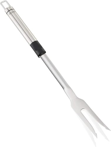 Leifheit meat fork ProLine series, pointed roasting fork 37 cm, grill fork made of stainless steel, oval handle for comfortable handling, carving cutlery, serving cutlery with practical hanging loop on sale