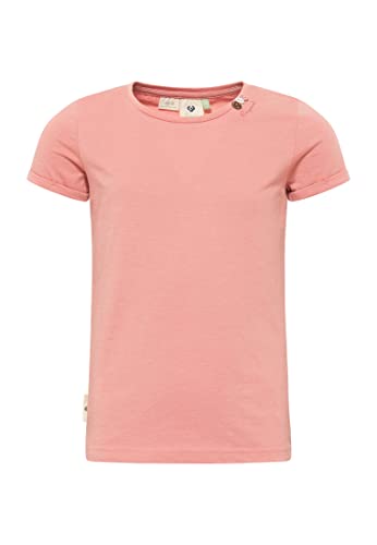 Ragwear Mädchen Veganes T-Shirt 'EIKA Organic', Rundhalsausschnitt, Kurzarm, Logoschriftzug, Dekoknöpfe, Weiches Nachhaltiges Material im Sale