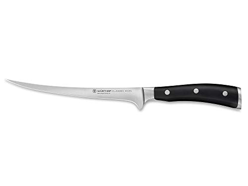 WÜSTHOF Classic Ikon Filiermesser 18 cm, Schwarz im Sale