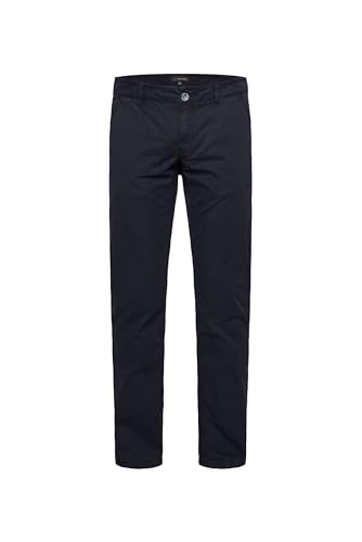 Camp David Herren Chinohose Stone Washed Blue Navy im Sale