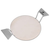 Thumbnail for LANDMANN | Pizza stone for gas grills | Cordierite | Approx. Ø 30.5 cm | Modulus system | Stainless steel handles | Suitable for gas grills, charcoal grills, and ovens | For preparing pizza, tarte flambée, and bread.