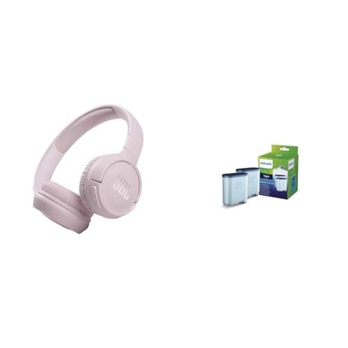 JBL Tune 510BT – Bluetooth Over-Ear Kopfhörer in Rosa & Philips AquaClean Kalk- und Wasserfilter für Espressomaschine, Kein Entkalken bis 5000 Tassen, Doppelpack im Sale