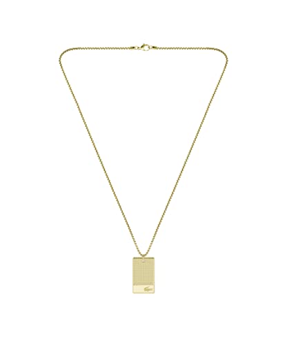 Lacoste necklace for men, STENCIL collection, yellow gold - 2040220 on sale