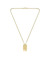Thumbnail for Lacoste necklace for men, STENCIL collection, yellow gold - 2040220 on sale