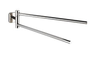 Thumbnail for WENKO Mezzano towel rail, towel rail with 2 movable arms, enough space for 2 towels, made of high-quality, shiny stainless steel, 5.5 x 9 x 41.5 cm on sale