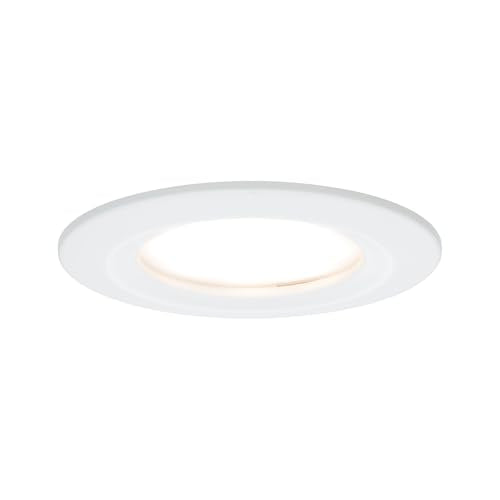 Paulmann 93869 Nova Plus LED Einbauleuchte inkl. Coin Einzelleuchte starr IP44 rund 78mm 6W 230V dimmbar 2700K Weiß matt Spot Einbaustrahler im Sale