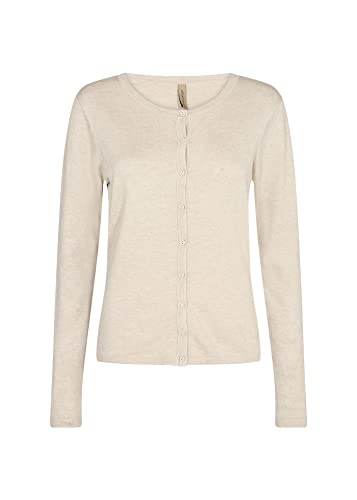 Soyaconcept Womens SC-Dollie 446 Classic Knit Cardigan Strickjacke, Beige Melange, im Sale
