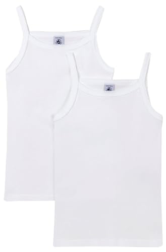 Petit Bateau Girls' A0AA6 Suspender Shirts, Variant 1 (New), 14 Years (2-Pack) on Sale