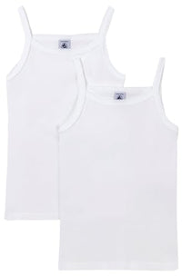 Thumbnail for Petit Bateau Girls' A0AA6 Suspender Shirts, Variant 1 (New), 14 Years (2-Pack) on Sale