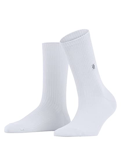 Burlington Damen Socken York W SO Baumwolle einfarbig 1 Paar, Weiß (White 2000), 36-41 im Sale