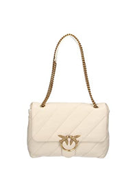 Thumbnail for Pinko Damen Love Big Puff Cl Sheep Nappa Tasche, Z14q_Weiß Seide Antik Gold im Sale