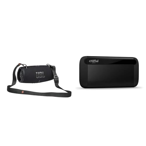JBL Xtreme 3 Musikbox in Schwarz – Wasserdichter & Crucial X8 2TB Externe SSD Festplatte, bis zu 1050MB/s, PC und Mac, USB 3.2 Portable Solid State Drive - CT2000X8SSD9 im Sale