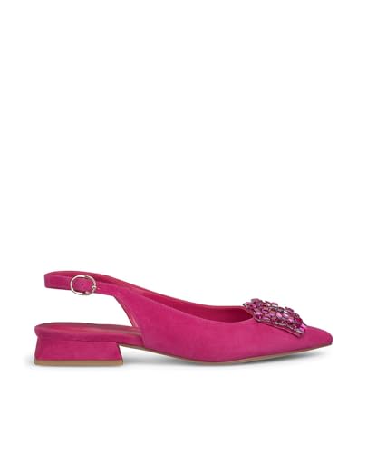 Alma en Pena Flat Shoes with Brooch V240371 Suede Black, Sand, 35 EU on Sale
