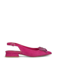 Thumbnail for Alma en Pena Flat Shoes with Brooch V240371 Suede Black, Sand, 35 EU on Sale