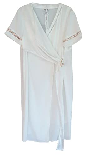 Sportalm brand wrap dress model champagne white on sale