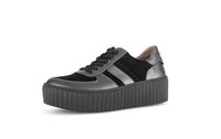Thumbnail for Gabor Damen Low-Top Sneaker, Frauen Halbschuhe,Best Fitting,Turnschuhe,Laufschuhe,schnürschuhe,schnürer,altsilb./schw(schw,38 im Sale
