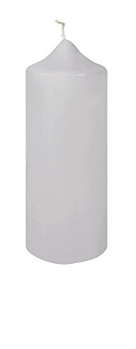 Fink Candle/Stumpenkerze,hellgrau,getaucht/H.20cm,D.8cm im Sale