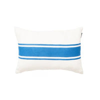 Thumbnail for LEXINGTON Embroidery Center Striped Linen/Cott 60x40 Pillow, Off White/Blue, 40x60 on sale