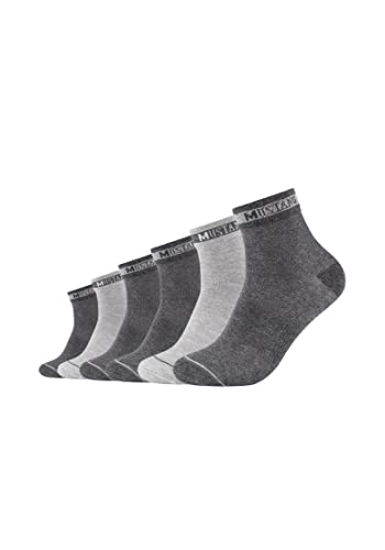 MUSTANG Herren Kurzsocken 6er Pack 39/42 dark grey mix im Sale