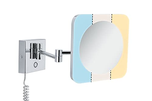 Paulmann 78933 LED Deckenleuchte Kosmetikspiegel Jora IP44 White Switch 270lm 230V 3,3W Chrom, Weiß, Spiegel eckig Metall, Acryl 2700 K im Sale