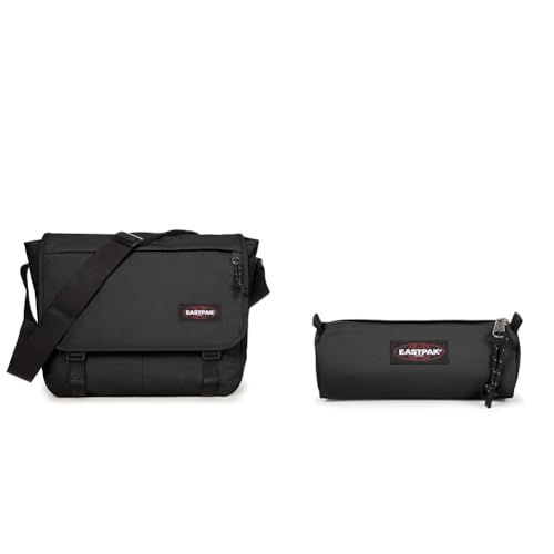 EASTPAK - Delegate + - Umhängetasche, 20 L, Black (Schwarz) & BENCHMARK Single - Federmäppchen, Black (Schwarz) im Sale
