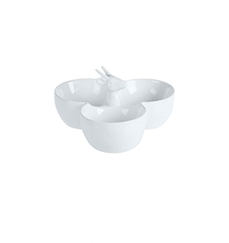 Sompex - JULU, 3-compartment bowl large - ceramic, grey (31941) on sale