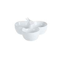 Thumbnail for Sompex - JULU, 3-compartment bowl large - ceramic, grey (31941) on sale