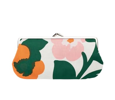 Marimekko Silmälasikukkaro pieni Green Green Purse, White, Green, pink, orange im Sale
