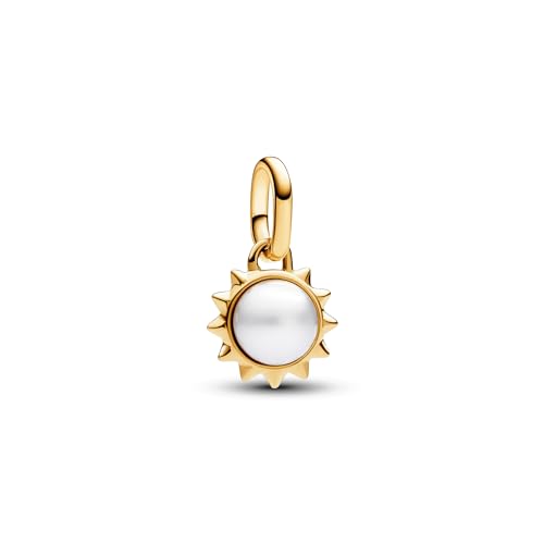 PANDORA ME Herz Vierblättriges Kleeblatt Medaillon-Charm aus Sterling Silber mit vergoldeter Metalllegierung, Cubic Zirkoniastein, Kompatibel ME und Moments Armbändern, 763034C01 im Sale