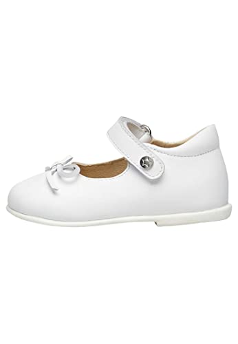 Naturino Ballerinas mit Schleife, Weiß-Silber 19 im Sale