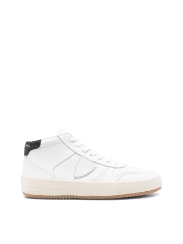 Philippe Model Nice Mid sneakers in white leather VNMUV003 White, White, 41 EU on sale