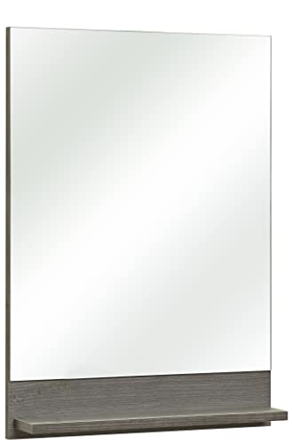 Pelipal Quickset 328 bathroom mirror panel in graphite texture, horizontal reproduction, 70 cm x 50 cm | Mirror on support plate on sale