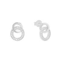 Thumbnail for s.Oliver Ohrhänger 925 Sterling Silber Damen Ohrschmuck, mit Zirkonia synth., 1,3 cm, Silber, Kommt in Schmuck Geschenk Box, 2015121 im Sale