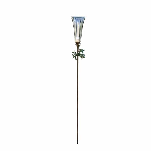 Loberon Steckwindlicht Coatesville, schlanke, edle Form, reizvolle Rost-Optik, Antik-Finish, Gartendekoration, Outdoor, Eisen, Glas, antikbraun im Sale