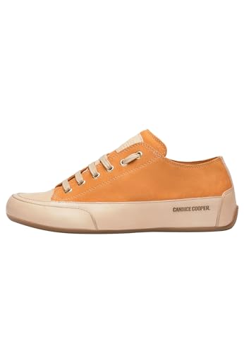 Candice Cooper Rock S-Sneakers aus Veloursleder und Leder in Vintage-Optik, Orange 37 im Sale