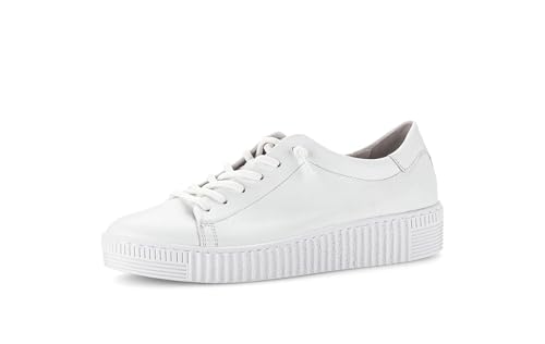 Gabor Damen Low-Top Sneaker, Frauen Halbschuhe,Best Fitting,schnürer,Ugly Sneaker,Chunky Sneaker,dad Shoes,straßenschuhe,Weiss,40 im Sale