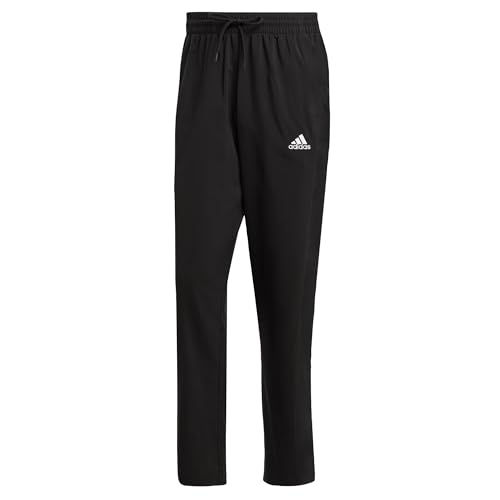 adidas Men's Aeroready Essentials Stanford Open Hem Embroidered Small Logo Pants, Black, on sale