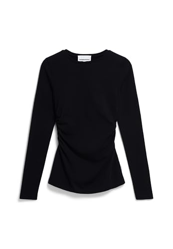 ARMEDANGELS Damen Longsleeve Slim Fit aus Bio-Baumwoll Mix ADAAJA LORA Fitted Black im Sale