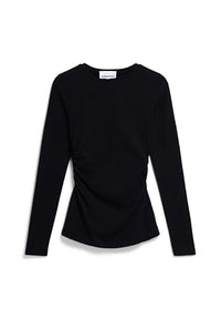 Thumbnail for ARMEDANGELS Damen Longsleeve Slim Fit aus Bio-Baumwoll Mix ADAAJA LORA Fitted Black im Sale