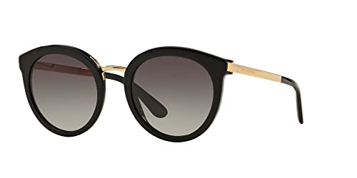 Dolce &amp; Gabbana Women's DG4268 Sunglasses, Multicolored (Gold, Black/Gray Gradient 501/8G), Small (Manufacturer size: 52) on sale