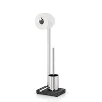 Thumbnail for blomus -MENOTO- Stand WC-Garnitur aus mattiertem Edelstahl, freistehender Toilettenbutler, platzsparende Konstruktion, exklusive Optik, Badaccessoire (H / B / T: 63,5 x 15 x 20 cm, Edelstahl, 68687) im Sale