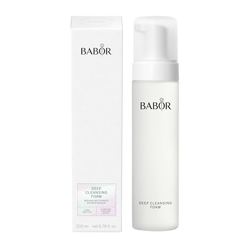 BABOR Deep Cleansing Foam für müde und fahle Haut, Erfrischender Reinigungsschaum zur täglichen Gesichtsreinigung, Vegane Formel, 1 x 200 ml im Sale