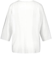 Thumbnail for Samoon Damen Feine 3/4 Arm Bluse 3/4 Arm unifarben White 54 im Sale