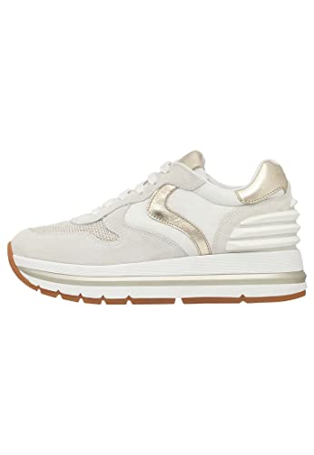 VOILE BLANCHE Maran Power-Sneakers aus Veloursleder und technischem Gewebe-Weiß, Weiß-Platin 39 im Sale