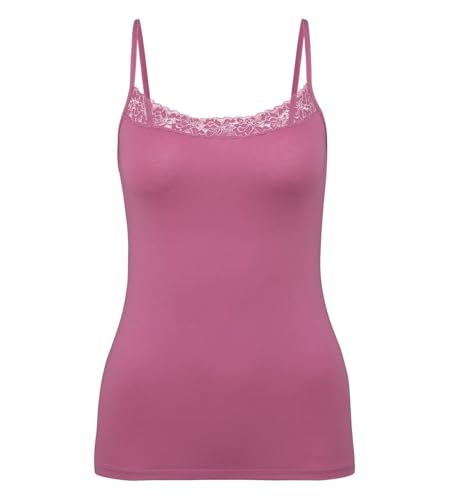 CALIDA Natural Comfort Lace Spaghetti-Top Damen, Funktionelles Spaghetti-Top mit Spitze am Ausschnitt, verstellbare Träger im Sale