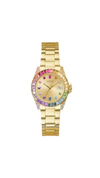 Thumbnail for GUESS Damen Uhr Armbanduhr Opaline GW0475L3 Edelstahl Gold im Sale