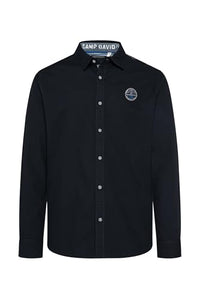 Thumbnail for Camp David Herren Langarmhemd mit Strukturstreifen Blue Navy im Sale